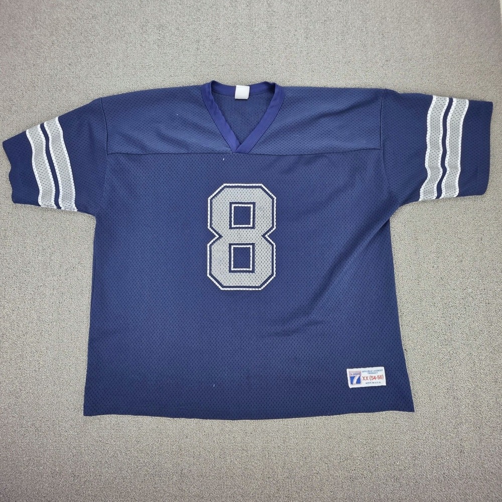 Vintage Logo 7 Troy Aikman Dallas Cowboys Mesh Jersey Mens XX Navy Blue 90s NFL